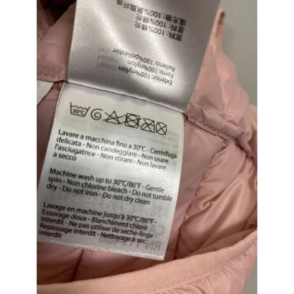 Save The Duck Pink Ultra-Light Faux Down Vest Plumtech Kids 10 Y.O. Puffer Coat